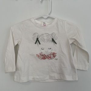 Il Gufo Long sleeve t-shirt with appliqué 12M